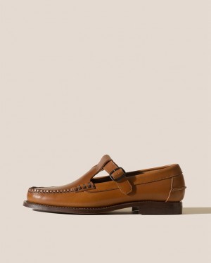 Men's Hereu Alber T-bar Loafers Brown | Canada-54YHXSONF