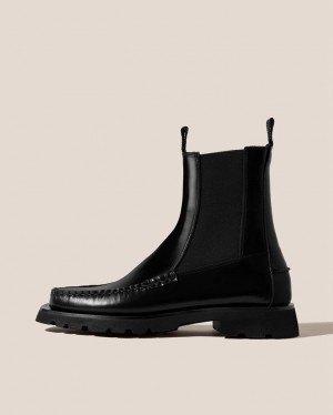 Men's Hereu Alda Sport Tread Sole Mid-calf Chelsea Boots Black | Canada-90KNLMAGU