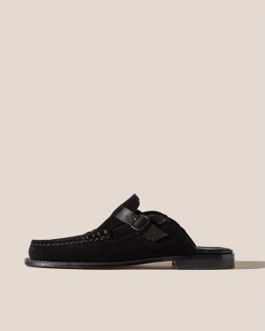 Men's Hereu Barraca Buckle-strap Mules Black | Canada-75CJNBOPK