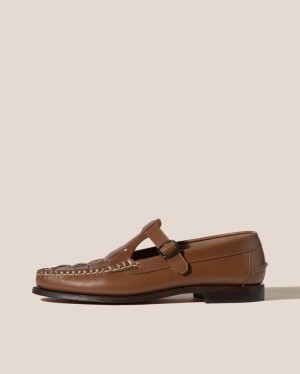 Men's Hereu Ferriol T-bar Loafers Brown | Canada-29LUCXSWB