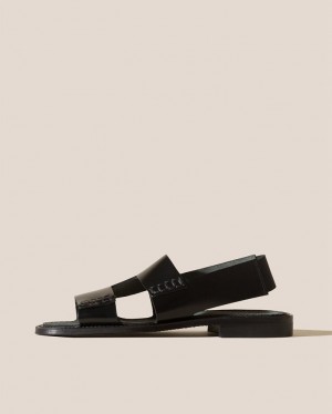 Men's Hereu Llaut Square Slingback Sandals Black | Canada-90SUYMDOE