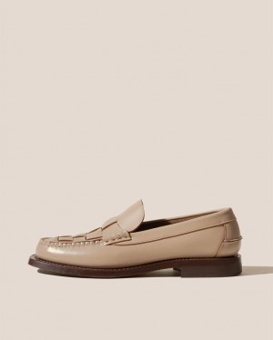 Men's Hereu Nombela Interwoven Detail Slip-on Loafers Beige | Canada-56QLZHUXV