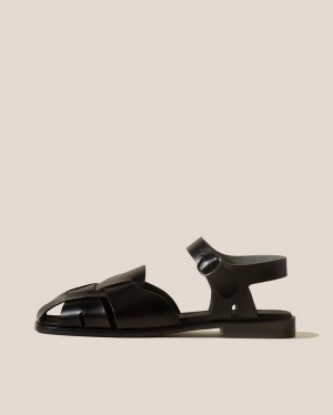 Men's Hereu Pedra Squared Closed-toe Fisherman Sandals Black | Canada-01COKBPUY