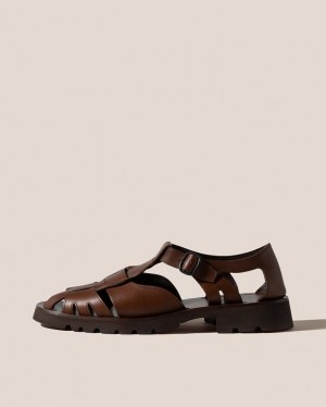 Men's Hereu Pesca Sport Fisherman Sandals Dark Brown | Canada-47NFMWIBX