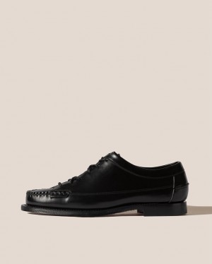 Men's Hereu Priego Squared Lace Up Loafers Black | Canada-31PICHXLR