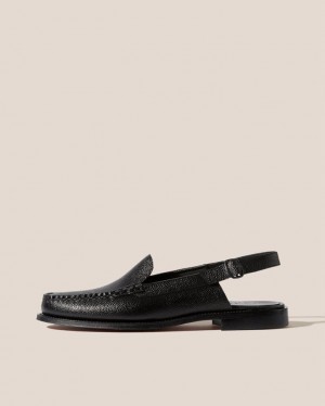 Men's Hereu Raiguer Slingback Pebbled Loafers Black | Canada-76DISHBQM