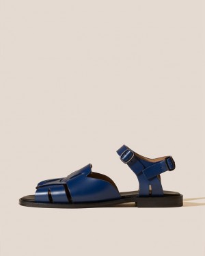 Men's Hereu Roca Square-toe Fisherman Sandals Blue | Canada-16KVZGECP