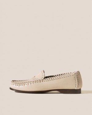 Men's Hereu Sastre Braided Seams Pull-on Loafers Cream | Canada-79BLVXMFT