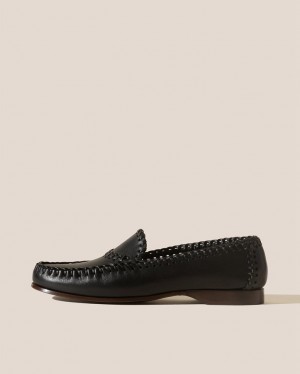 Men's Hereu Sastre Braided Seams Pull-on Loafers Black | Canada-10BJVZOLD