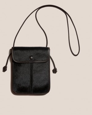 Men's Hereu Terra Calf Hair Square-flat Crossbody Bag Black | Canada-84KHZMABG