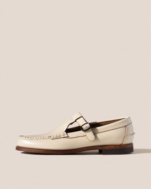 Women's Hereu Alber T-bar Loafers Beige | Canada-35RIKEMFL