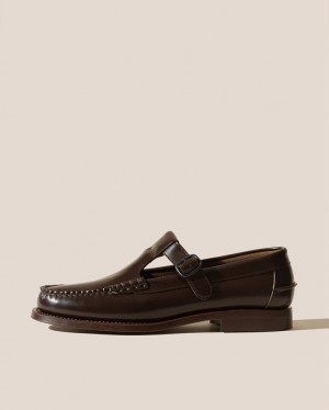 Women's Hereu Alber T-bar Loafers Dark Brown | Canada-74JUMODXN