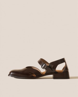 Women's Hereu Alorda Two Part Sandals Dark Brown | Canada-61RAJOPGQ