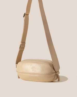 Women's Hereu Boya L Distressed Ball-shaped Crossbody Bag Beige | Canada-43EDRHPUK