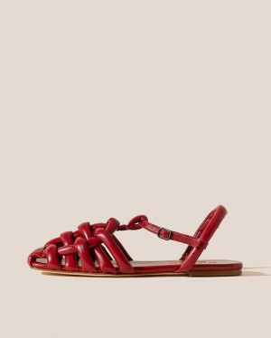 Women's Hereu Cabersa Distressed Padded Fisherman Sandals Red | Canada-89RJBNMVG