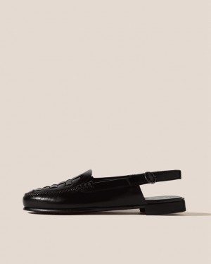 Women's Hereu Caleta Interwoven Slingback Loafers Black | Canada-26VTQHKCY