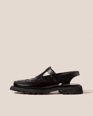 Women's Hereu Cranc Sport Tread Sole Slingback Loafers Black | Canada-05QNXGVZB