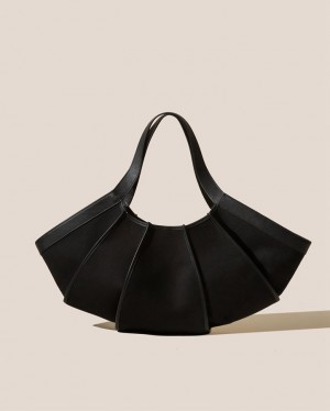 Women's Hereu Delta Shell-shaped Tote Bag Black | Canada-03IWONVTB