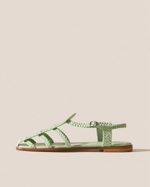 Women's Hereu Galdana Woven Strappy Sandals Mint | Canada-18OPECNAQ