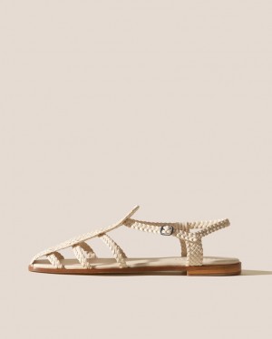 Women's Hereu Galdana Woven Strappy Sandals Light Beige | Canada-92KYJSHEC