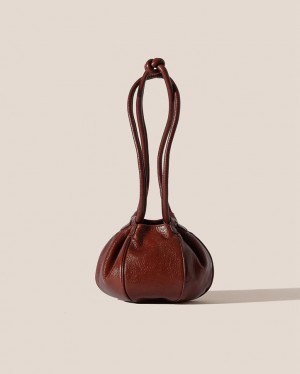 Women's Hereu Globul Mini Balloon-shaped Crossbody Bag Dark Brown | Canada-50PNHLQXW