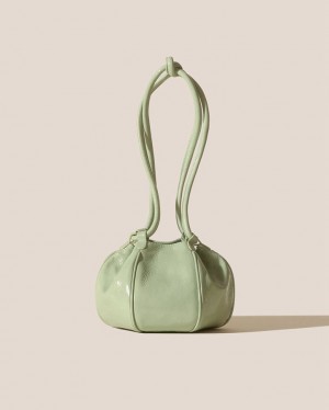 Women's Hereu Globul Mini Crinkled Glossy Balloon-shaped Crossbody Bag Mint | Canada-92FTAJGND