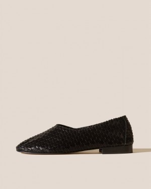 Women's Hereu Juliol Woven High Cut Deconstructed Loafers Black | Canada-01CUXSYGH