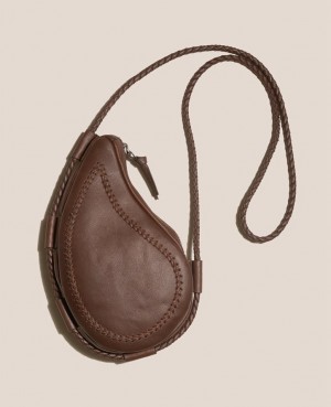 Women's Hereu Marsal Drop Shaped Crossbody Bag Dark Brown | Canada-31KFJNXHR