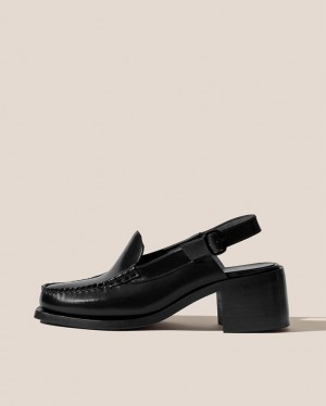 Women's Hereu Raiguer Heeled Slingback Loafers Black | Canada-74OZYWPRI