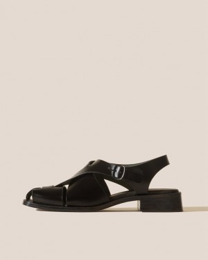 Women's Hereu Raima Asymmetrical Fisherman Sandals Black | Canada-91ELUQZVD