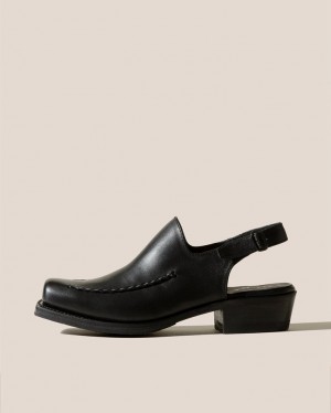 Women's Hereu Saura Square-toe Slingback Clogs Black | Canada-46UVCHTFA