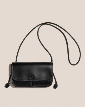 Women's Hereu Terra Mini Square-flat Crossbody Bag Black | Canada-21UOKHQRD