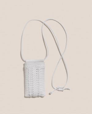 Women's Hereu Trena Woven Phone Bag White | Canada-39VFBUJDR