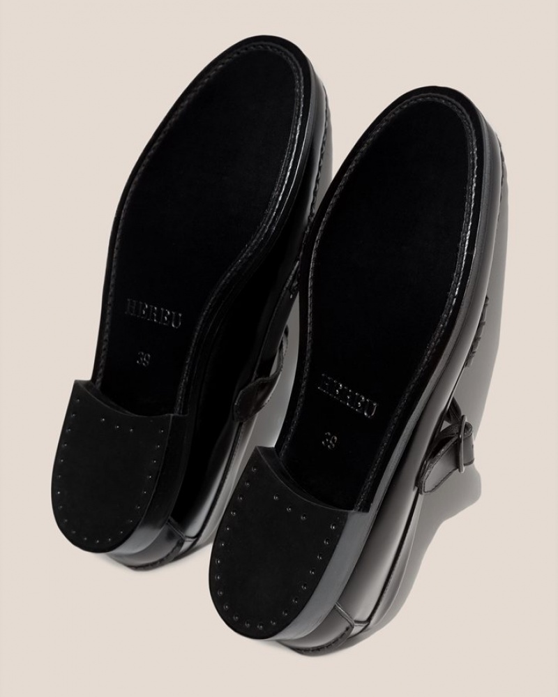 Men's Hereu Alber T-bar Loafers Black | Canada-67IPLWFTC