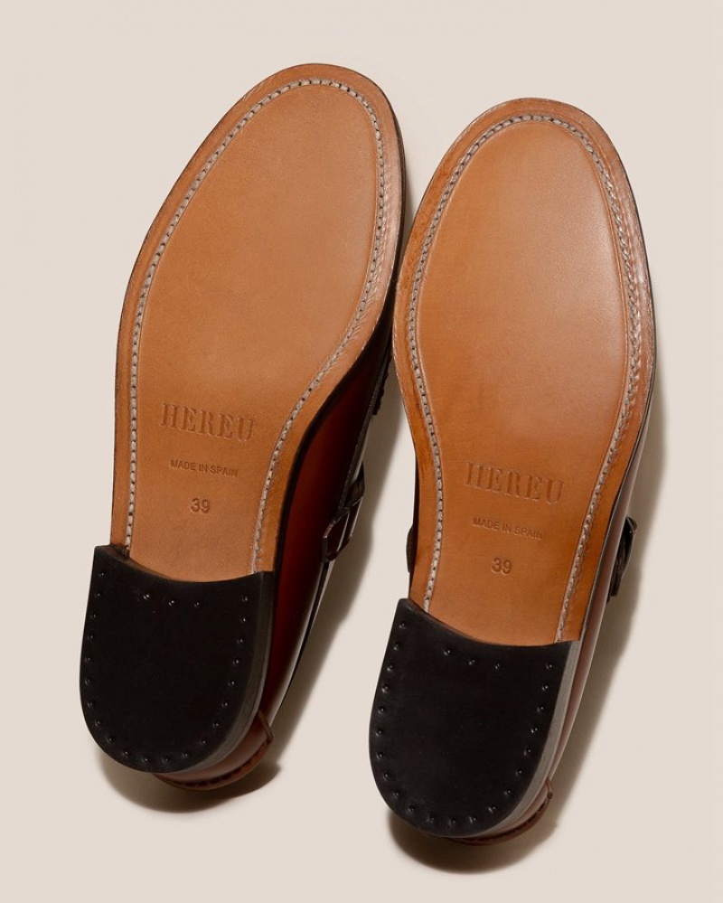 Men's Hereu Alber T-bar Loafers Brown | Canada-60JGVTPZK