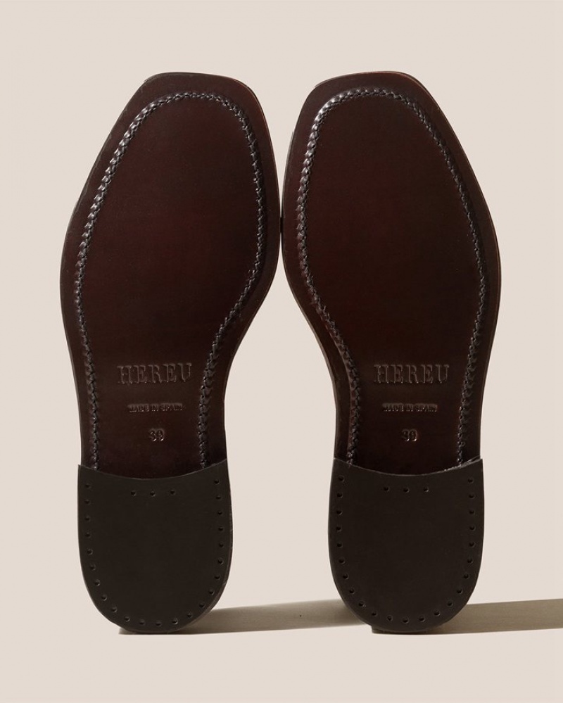 Men's Hereu Bonell Woven T-bar Mules Brown | Canada-74PYADHOT