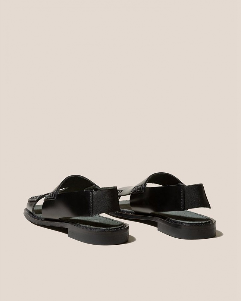 Men's Hereu Llaut Square Slingback Sandals Black | Canada-90SUYMDOE