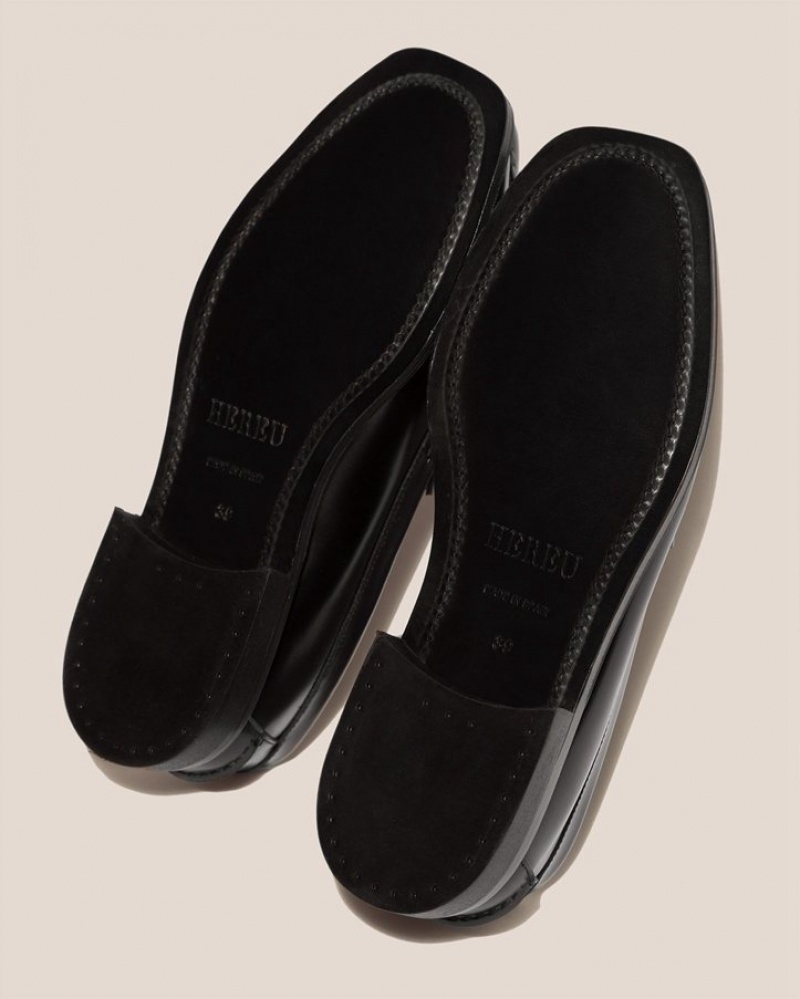 Men's Hereu Nombela Interwoven Detail Slip-on Loafers Black | Canada-76CPIGRKY