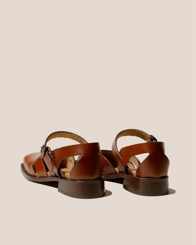 Women's Hereu Alorda Two Part Sandals Dark Brown | Canada-52ULMTIDE