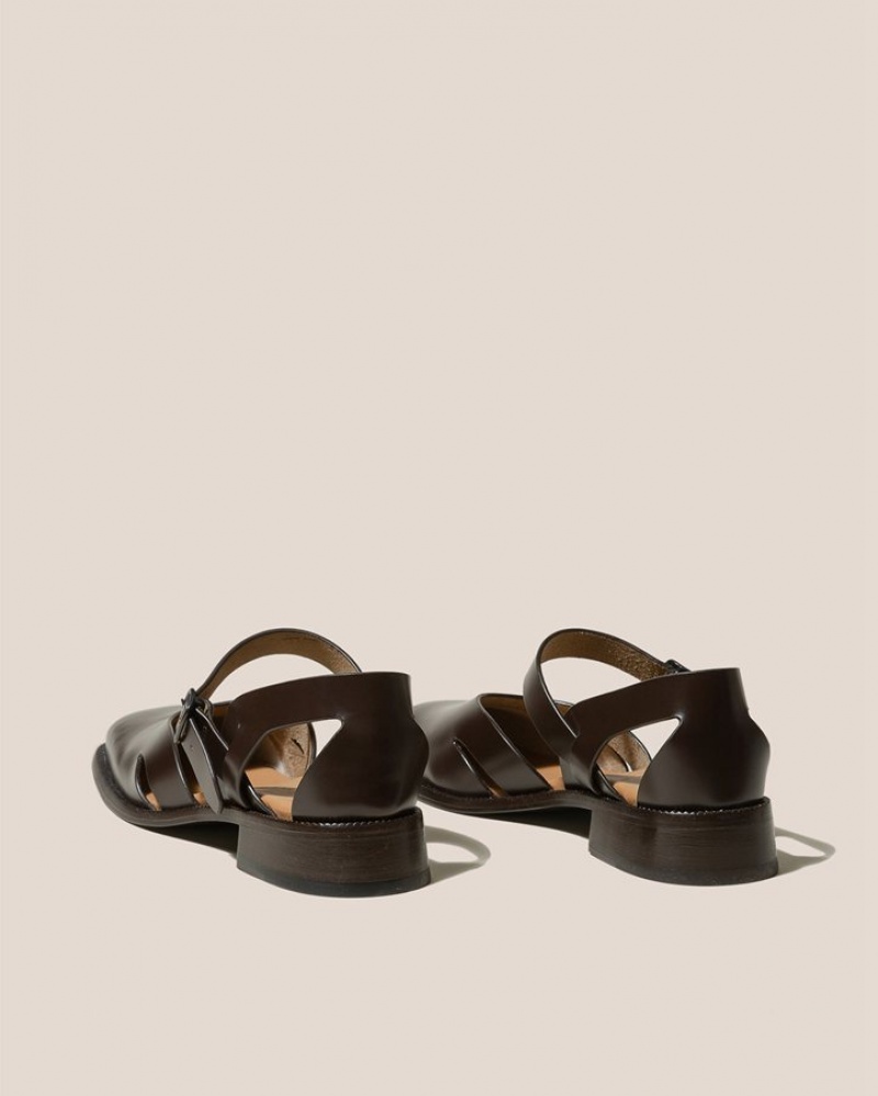 Women's Hereu Alorda Two Part Sandals Dark Brown | Canada-61RAJOPGQ