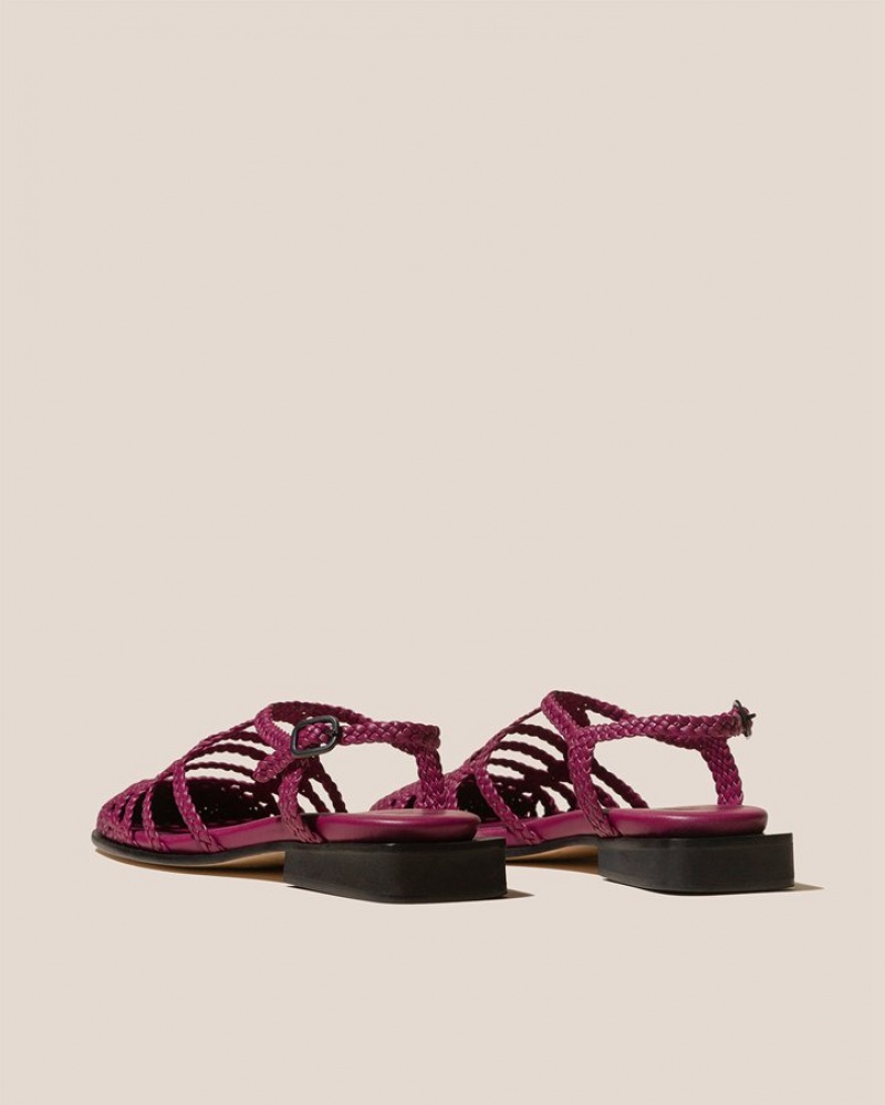 Women's Hereu Barana Woven Slingback Mules Dark Pink | Canada-03SHADPIB