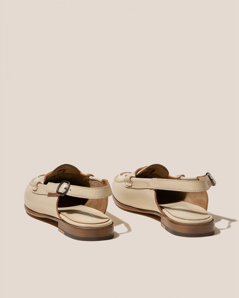 Women's Hereu Caleta Interwoven Slingback Loafers Beige | Canada-47NCQOGRD