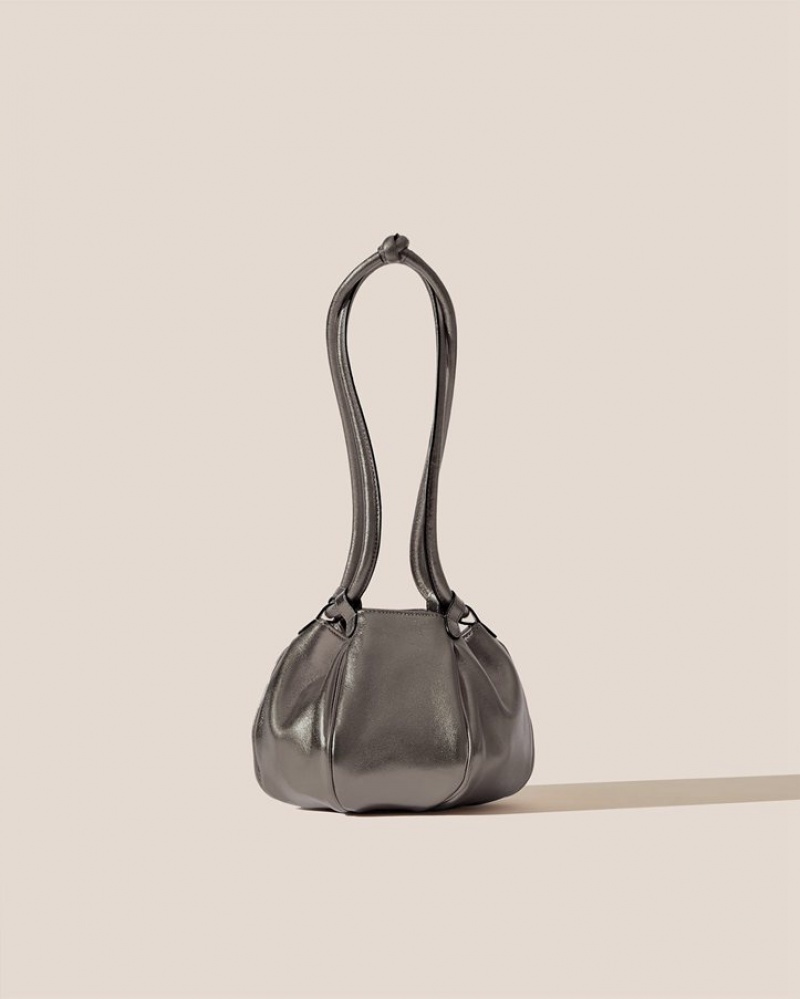 Women's Hereu Globul Mini Metallic Balloon-shaped Crossbody Bag Silver | Canada-53VEPOLBT