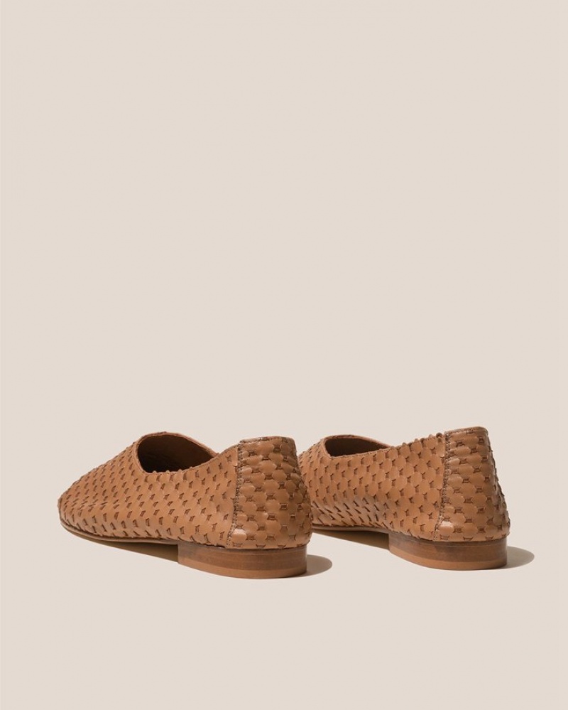 Women's Hereu Juliol Woven High Cut Deconstructed Loafers Brown | Canada-27UWOCKFZ