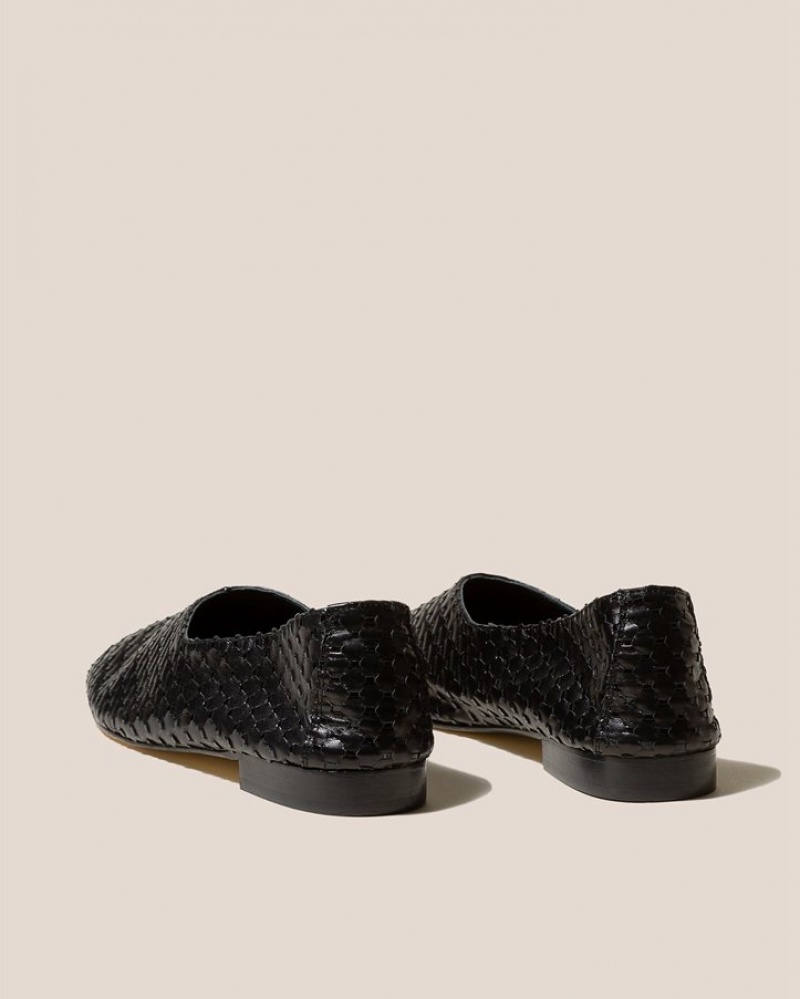 Women's Hereu Juliol Woven High Cut Deconstructed Loafers Black | Canada-01CUXSYGH