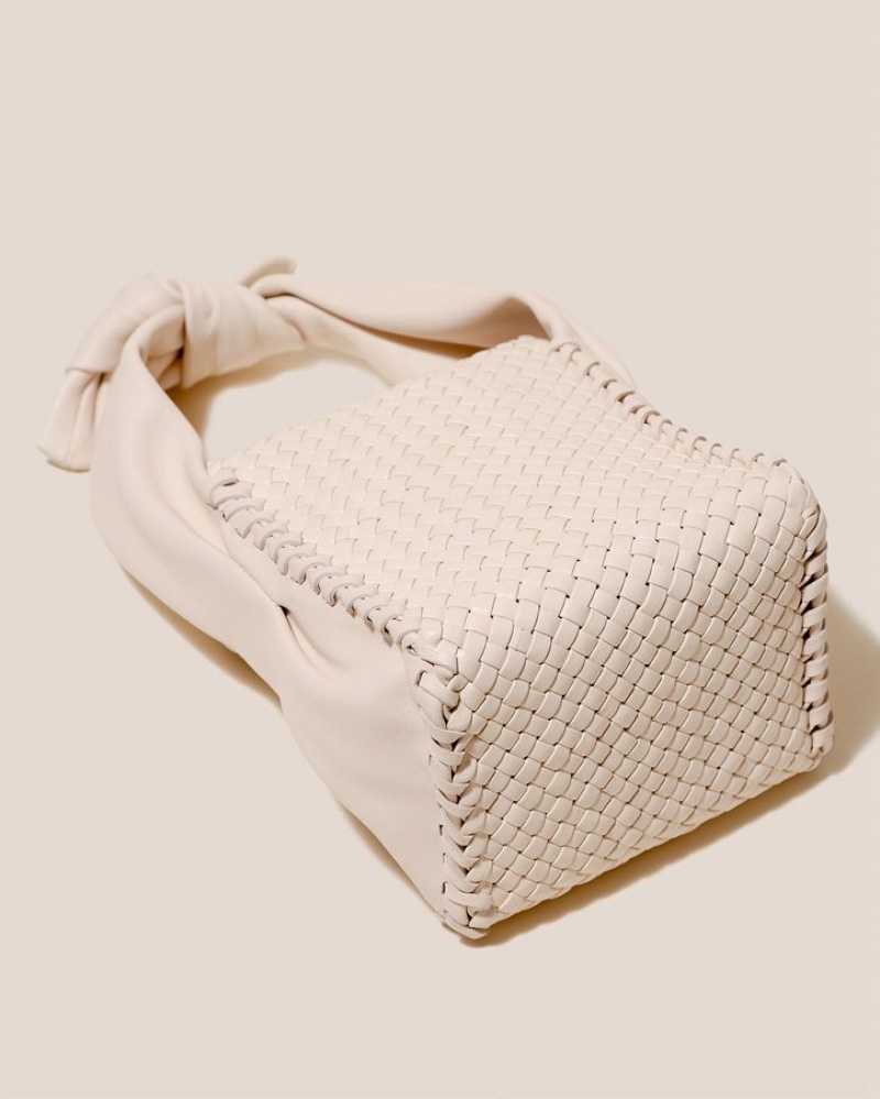 Women's Hereu Molta Handwoven Mini Box Shoulder Bag Beige | Canada-90QLKWXEG