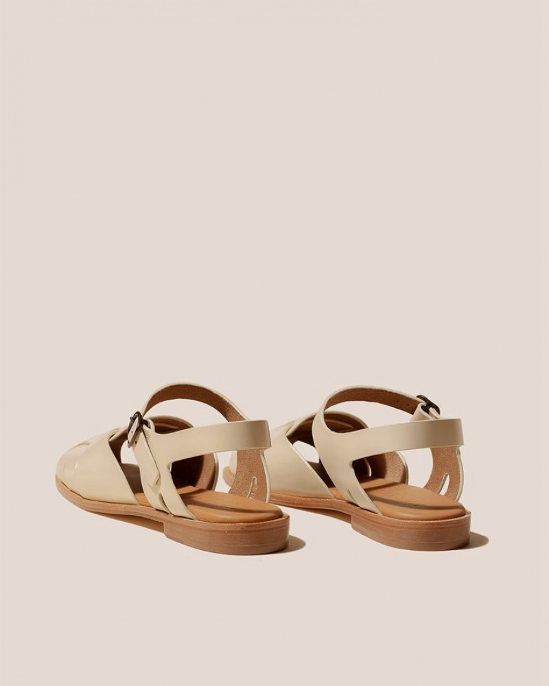 Women's Hereu Pedra Squared Closed-toe Fisherman Sandals Beige | Canada-48DKEVUPO