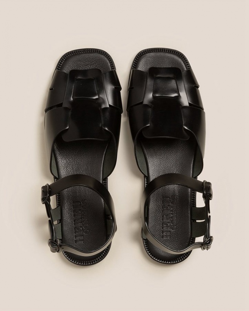 Women's Hereu Roca Square-toe Fisherman Sandals Black | Canada-57CLRAIDQ