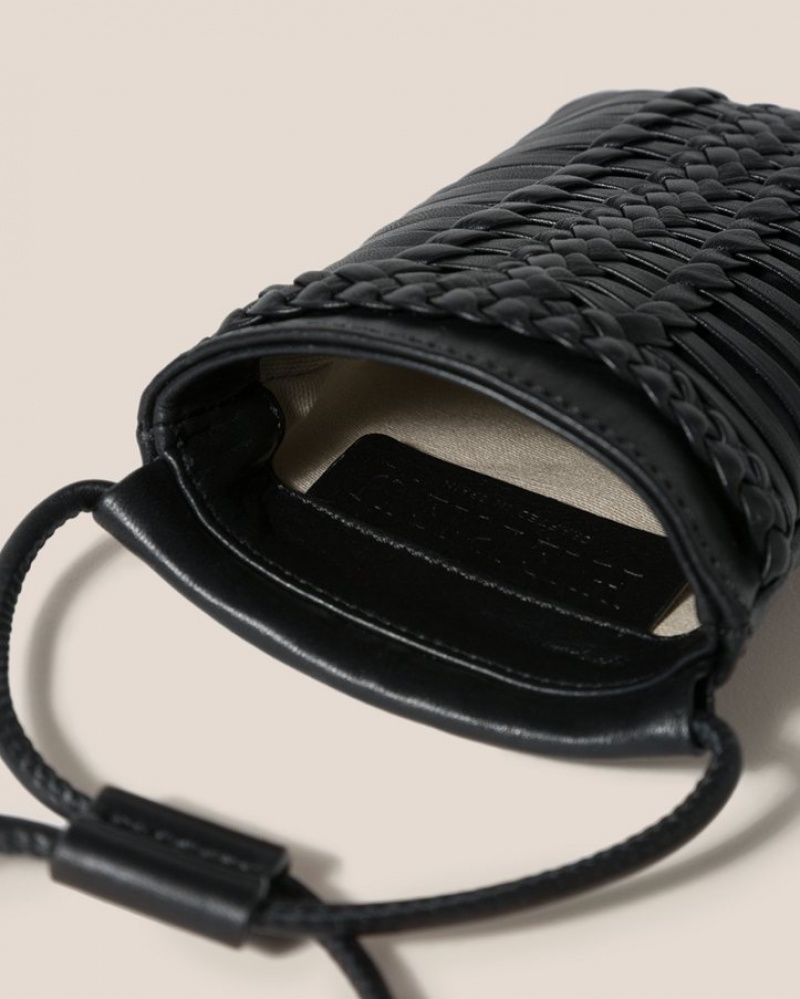 Women's Hereu Trena Woven Phone Bag Black | Canada-91RTJUMXS