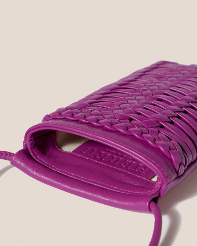 Women's Hereu Trena Woven Phone Bag Dark Pink | Canada-47SZWMKQP